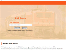Tablet Screenshot of pnr-status.info
